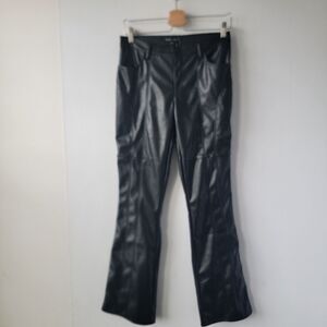 Silence + Noise womens Violet‎ Faux Leather Bootcut Pant size 4 Rockstar Girl